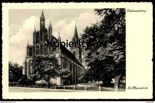ALTE POSTKARTE NEUBRANDENBURG ST. MARIENKIRCHE 1936 Marien Kirche church église Ansichtskarte cpa AK postcard