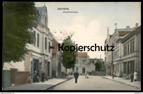 ALTE POSTKARTE NEHEIM BURGSTRASSE POLIZIST BÄCKER ? ARNSBERG SAUERLAND Ansichtskarte cpa AK postcard