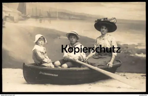 ALTE FOTO POSTKARTE BLANKENBERGHE Photomantage montage photo Blankenberge Bernhard & Werner Spinola Kinderfrau Rohmann