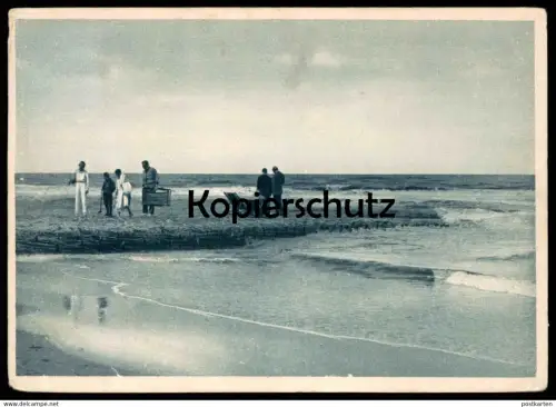 ALTE POSTKARTE NORDSEEBAD WILHELMSHAVEN 1932 DAS BAD DES MITTELSTANDES STRAND FAMILIE beach plage Ansichtskarte postcard