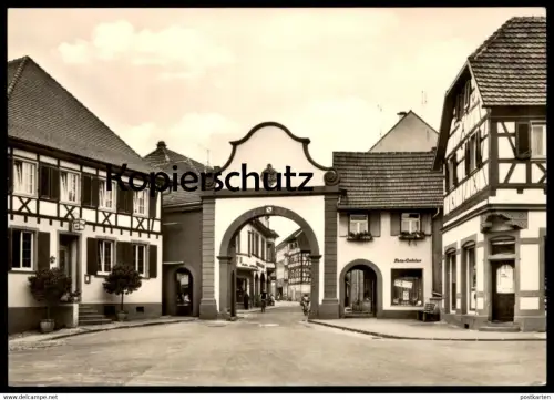 ÄLTERE POSTKARTE BAROCKSTADT ETTENHEIM UNTERES TOR FOTO OEHLER 1966 gate porte postcard Ansichtskarte cpa AK