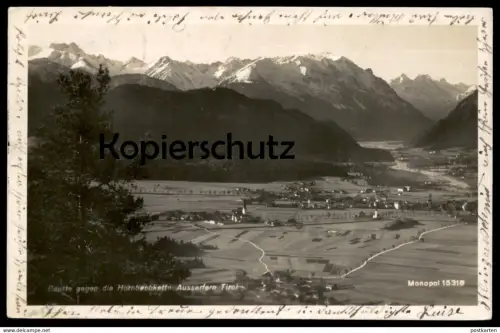 ALTE POSTKARTE REUTTE 1930 GEGEN DIE HORNBACHKETTE AUSSERFERN TIROL Monopol Verlag postcard cpa AK Ansichtskarte