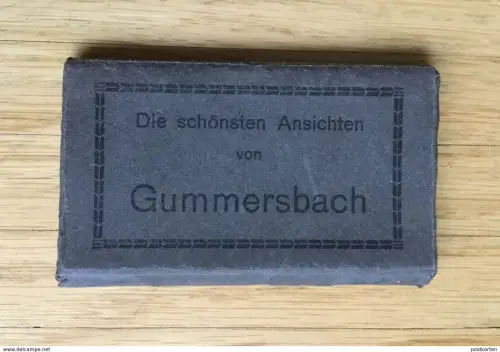 ALTES LEPORELLO DIE SCHÖNSTEN ANSICHTEN VON GUMMERSBACH HINDENBURGSTRASSE MOLTKESTRASSE BORNERHOF 12 Ansichten komplett