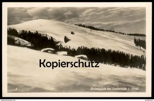 ALTE POSTKARTE HOLZALPJOCH BEI LAUTERBACH IN TIROL BRIXEN IM THALE WINTER SCHNEE cpa AK postcard Ansichtskarte