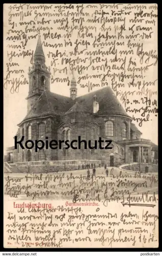 ALTE POSTKARTE LUDWIGSBURG GARNISONSKIRCHE Kirche church cpa Ansichtskarte postcard AK