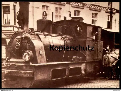 ÄLTERE REPRO POSTKARTE DAMPFLOK B1n2 BJ 1900 locomotive à vapeur steam train Hohenzollern Friedensplatz Bonn postcard AK
