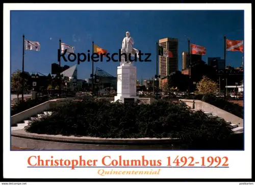 ÄLTERE POSTKARTE BALTIMORE CHRISTOPHER COLUMBUS 1492-1992 QUINCENTENNIAL Schiffsstempel Fedor Dostojewski cpa postcard