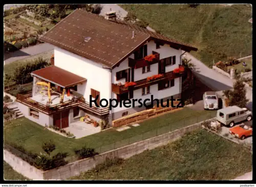ÄLTERE POSTKARTE TSCHAGGUNS HAUS HELENE FRÜHSTÜCKSPENSION MONTAFON Mercedes Land Rover 109 Ansichtskarte postcard