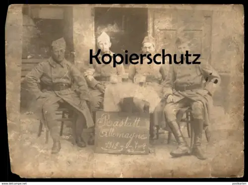 ALTE FOTO POSTKARTE RASTATT SOLDATEN cpa photo 1919 Allemagne soldats Soldat Uniform Bier Ansichtskarte postcard