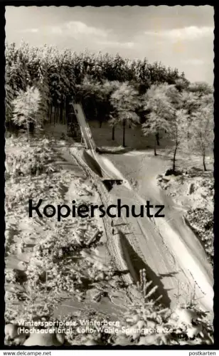 ÄLTERE POSTKARTE WINTERSPORTPLATZ WINTERBERG HOCHSAUERLAND LOLLO-WAHLE-SPRUNGSCHANZE Ski-jumping Schanze cpa AK