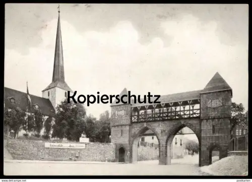 ALTE POSTKARTE EINGANG VON LANGENBERG THÜRINGEN HEIMATFEST 1934 ARCHITEKT HARRY KÖHLER GERA Ansichtskarte cpa postcard