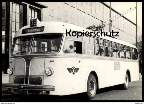 ÄLTERE POSTKARTE BILDSERIE OMNIBUS KÖLN OBERLEITUNGSBUS OBUS LINIE 36 UNI RUDOLFPLATZ 1950 BIS 1959 Bus Henschel ?