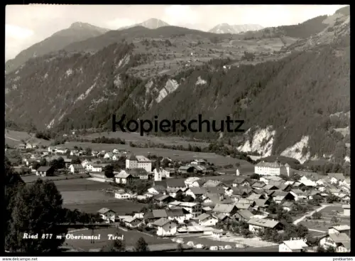 ÄLTERE POSTKARTE RIED 877 M IM OBERINNTAL IN TIROL PANORAMA GESAMTANSICHT postcard cpa AK Ansichtskarte