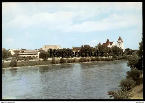ÄLTERE POSTKARTE INGOLSTADT DONAU STADTANSICHT MIT SCHLOSS UND STADTTHEATER chateau castle postcard cpa AK Ansichtskarte