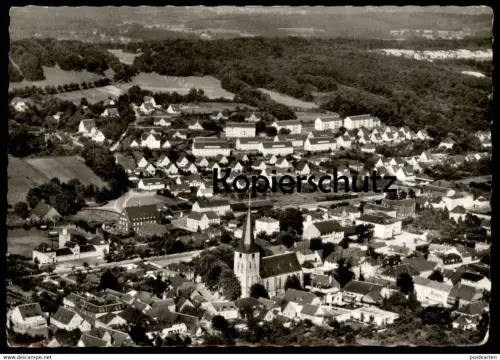 ÄLTERE POSTKARTE LENGERICH WESTFALEN ORIGINAL LUFTFOTO FEUERWEHR-HAUS FLIEGERAUFNAHME LUFTBILD  Ansichtskarte AK cpa