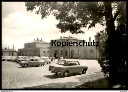 ÄLTERE POSTKARTE WURZEN BAHNHOF WARTBURG SKODA  station gare Ansichtskarte cpa AK postcard
