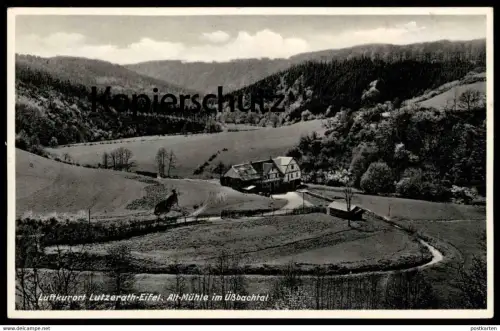 ALTE POSTKARTE LUTZERATH-EIFEL ALT-MÜHLE IM ÜSSBACHTAL Hotel Eifeler Hof Ulmen cpa AK Ansichtskarte postcard