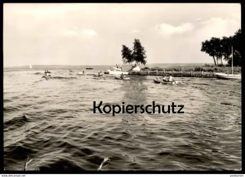 ÄLTERE POSTKARTE ERHOLUNGSORT PLAU MECKLENBURG PLAUER SEE Motorboot Boot Ansichtskarte postcard AK cpa