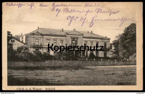 ALTE POSTKARTE OHR AN DER WESER SCHLOSS EMMERTHAL castle chateau Ansichtskarte postcard AK cpa