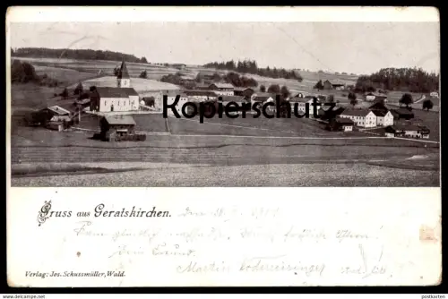 ALTE POSTKARTE GRUSS AUS GERATSKIRCHEN PANORAMA TOTALANSICHT Massing Ansichtskarte AK postcard cpa