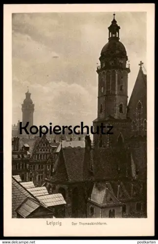 ALTE POSTKARTE LEIPZIG DER THOMASKIRCHTURM Thomaskirche Kirche Verlag Bertha Zillessen Bautzen Ansichtskarte postcard AK