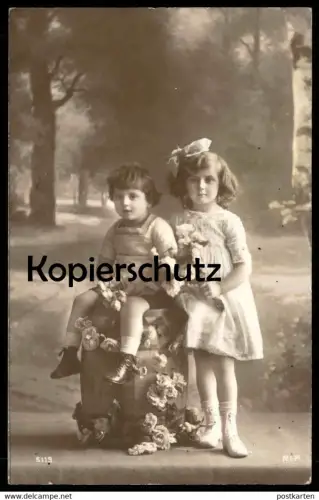 ALTE POSTKARTE JUNGE & MÄDCHEN KINDER Kind child enfant Kinder children enfants girl boy AK Ansichtskarte postcard cpa