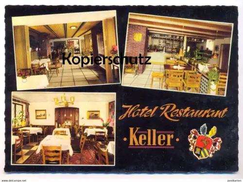 ÄLTERE POSTKARTE HOTEL RESTAURANT KELLER KREUZTAL KREIS SIEGEN Ansichtskarte postcard AK cpa