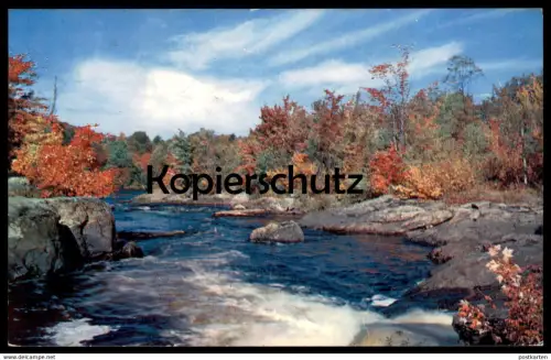 ÄLTERE POSTKARTE GREETINGS FROM BURK'S FALLS ONTARIO CANADA TWAS AUTUMN AND THE LEAVES Burks Ansichtskarte cpa postcard