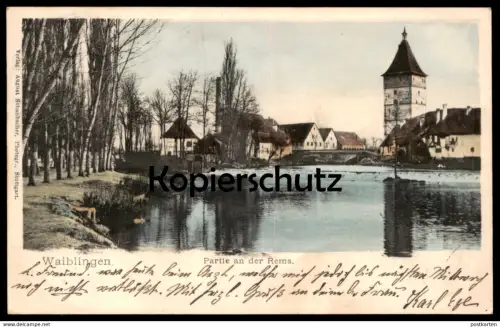 ALTE POSTKARTE WAIBLINGEN PARTIE AN DER REMS PANORAMA Ansichtskarte cpa AK postcard