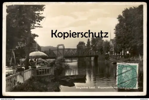 ALTE POSTKARTE BERGISCHES LAND WUPPERPARTIE BEI SOLINGEN-FOCHE Wupper nach Suva Fidschi Fiji postcard cpa AK