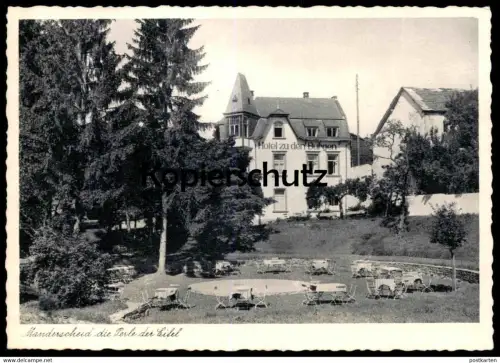ALTE POSTKARTE MANDERSCHEID DIE PERLE DER EIFEL HOTEL ZU DEN BURGEN cpa AK Ansichtskarte postcard