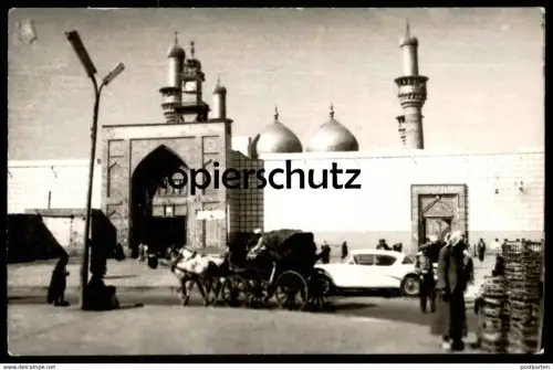 ALTE FOTO POSTKARTE BAGHDAD MOSCHEE KUTSCHE Auto Mosque Bagdad Iraq Irak cpa photo postcard Ansichtskarte AK