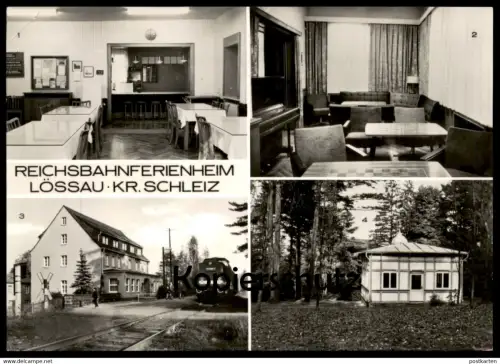 ÄLTERE POSTKARTE REICHSBAHNFERIENHEIM LÖSSAU KREIS SCHLEIZ DR 110 088-2 Lokomotive postcard Ansichtskarte cpa AK