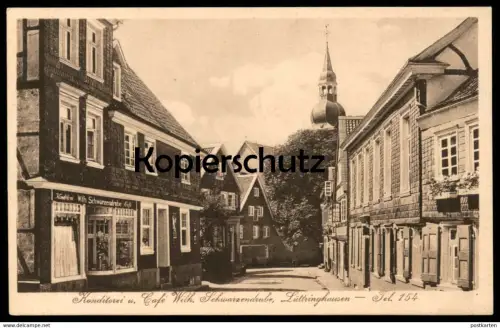 ALTE POSTKARTE LÜTTRINGHAUSEN KONDITOREI UND CAFÉ WILHELM SCHWARZENDRUBE REMSCHEID cpa AK Ansichtskarte postcard