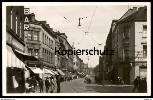 ALTE POSTKARTE SAARBRÜCKEN EISENBAHNSTRASSE PIANOS BAR postcard cpa AK Ansichtskarte
