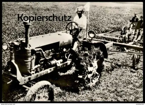 ÄLTERE KARTE WINNIZA UKRAINE KOLCHOS PARTEITAG KOMSOMOLZIN Socialism Traktor Trecker tractor tracteur UDSSR cpa postcard