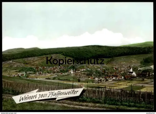 ÄLTERE POSTKARTE WEINORT 7801 PFAFFENWEILER PANORAMA GESAMTANSICHT AK Ansichtskarte cpa postcard