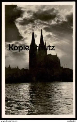 ALTE POSTKARTE KÖLN RHEINGOLD SERIE NR. 216 DER KÖLNER DOM Cöln Kirche Wolken Schatten cpa postcard AK Ansichtskarte