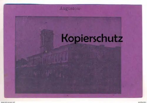 ALTE POSTKARTE AUGUSTOW 191x Augustowo Polska Poland Podlachien pink purple postcard lila Ansichtskarte cpa AK