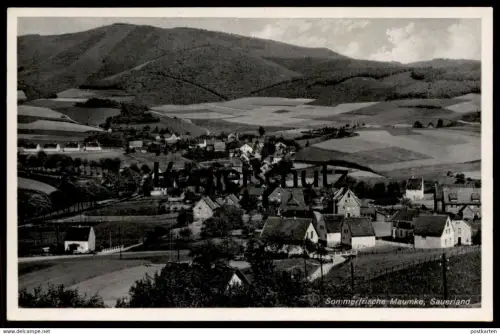 ALTE POSTKARTE SOMMERFRISCHE MAUMKE SAUERLAND PANORAMA TOTALANSICHT GESAMTANSICHT Lennestadt cpa Ansichtskarte postcard