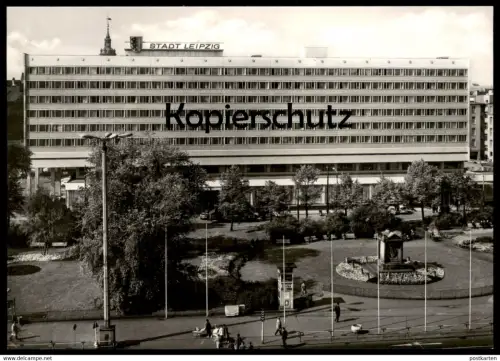 ÄLTERE POSTKARTE MESSESTADT LEIPZIG INTERHOTEL STADT LEIPZIG Hotel Werbung Gastronom Service Ansichtskarte cpa postcard