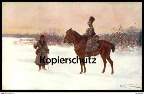 ALTE POSTKARTE F. FRANIC NA POSTERUNKU STEMPEL ETAPPENBAON 2 BILGORAJ REITER PFERD UNIFORM cpa Ansichtskarte postcard AK