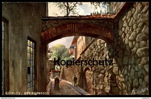 ALTE POSTKARTE GÖRLITZ UFERSTRASSE OILETTE RAPHAEL TUCK Tucks Zgorzelec Ansichtskarte cpa postcard AK