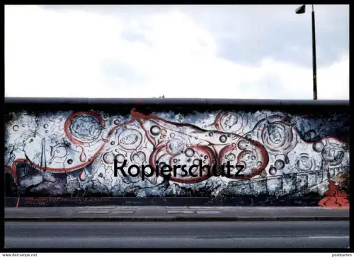 ÄLTERE POSTKARTE BERLIN GERALD KRIEDNER GÖTTERDÄMMERUNG BERLINER MAUER THE WALL LE MUR ART cpa AK postcard Ansichtskarte