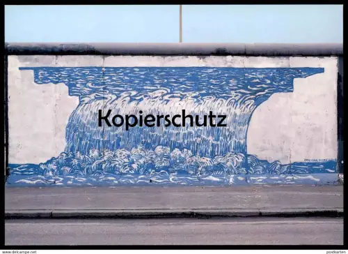 ÄLTERE POSTKARTE BERLIN GABOR IMRE BERLINER MAUER THE WALL LE MUR ART WASSERFALL waterfall cpa Ansichtskarte postcard AK