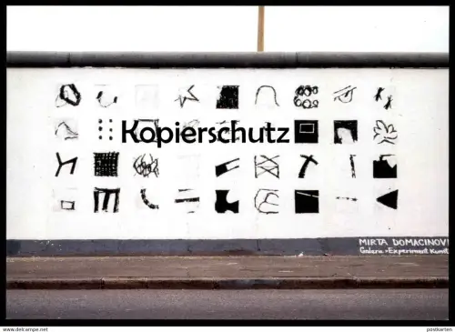 ÄLTERE POSTKARTE BERLIN MIRTA DOMACINOVIC BERLINER MAUER THE WALL LE MUR ART cpa Ansichtskarte postcard