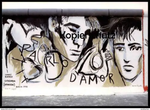 ÄLTERE POSTKARTE BERLINER MAUER THE WALL LE MUR BERLIN 1990 ART IGNASI BLANCH CATALUNYA Ansichtskarte AK cpa postcard