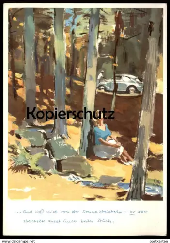 ALTE POSTKARTE VOLKSWAGEN VICTOR MUNDORFF VW KÄFER WERBUNG REKLAME Coccinelle Auto car Ansichtskarte postcard cpa AK