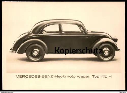ALTE POSTKARTE MERCEDES-BENZ-HECKMOTORWAGEN TYP 170 H DAIMLER AUTO car cpa postcard AK Ansichtskarte