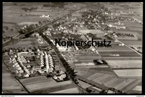 ALTE POSTKARTE BOHMTE KREIS WITTLAGE LUFTBILD Bahnhof Bahnstrecke Fliegeraufnahme bei Osnabrück Ansichtskarte postcard